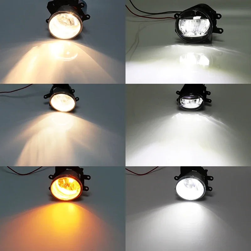 For Toyota Hilux Revo 2015 2016 2017 2018 2019 Car Fog Lamps LED Halogen Daytime Running Lights DRL Front Bumper Daylights 12V