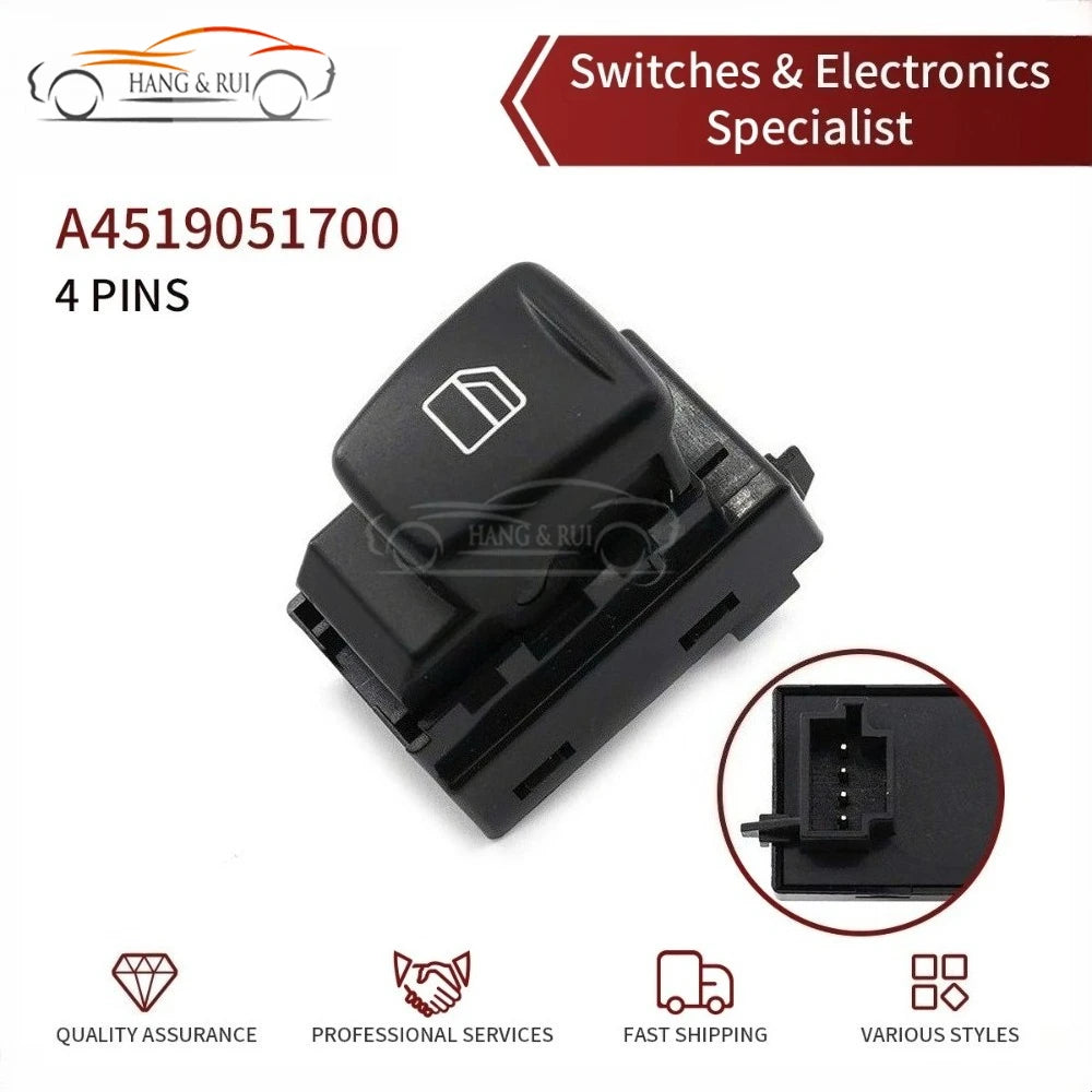 A4519051700 A4519051800 Car Electric Window Regulator Switch Button For Mercedes-Benz Smart 451 Fortwo Cabrio 2007-2014