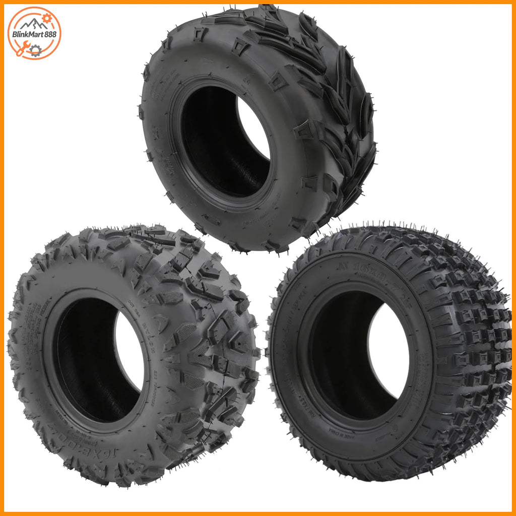 16x8-7 ATV Outer Tires Set for Small ATV Go Kart Mini Quad Bike Snowmobile Parts| 2pcs Tires Set