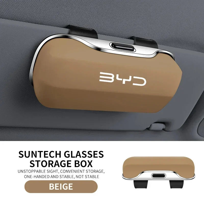 For BYD Leopard 8 Dolphin Atto 3 Han Seal U Tang Song Yuan Accessories Car Visor Sunglasses Glasses Case Glasses Holder Clip Box