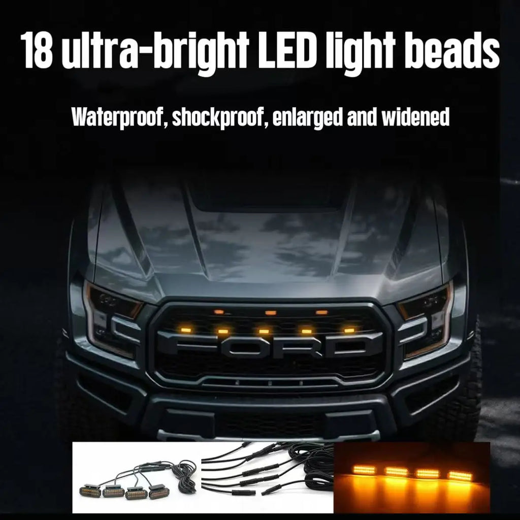 18LED Front Grille Light FOR BYD LEOPARD 8 DENZA B8 Car Daytime Running Light Wheel Eyebrow Lamp For Pickup Offroad 12V