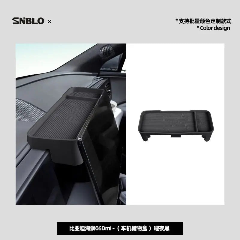 Suitable For Byd Haise 06dmi Center Console Screen Rear Storage Box Ev Dashboard Silicone Storage Box Accessories