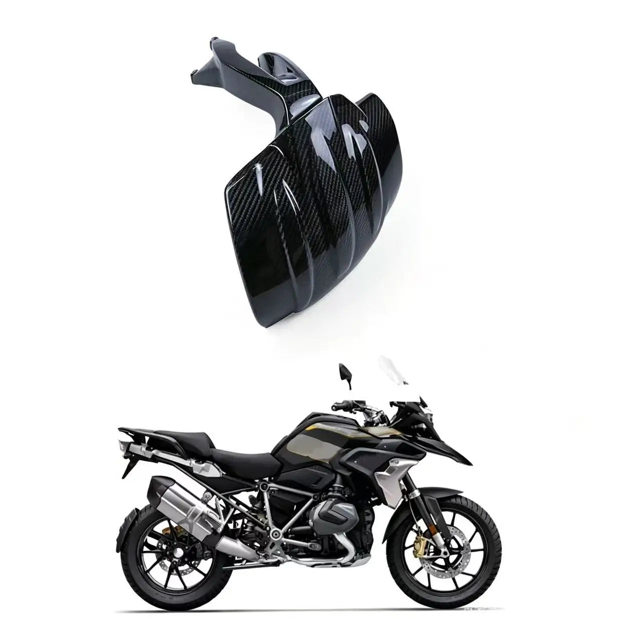 مناسب لـ BMW R1200GS 1250 GS Waterbird دراجة نارية معدلة من ألياف الكربون غطاء أمامي واقيات طين بدواسات 