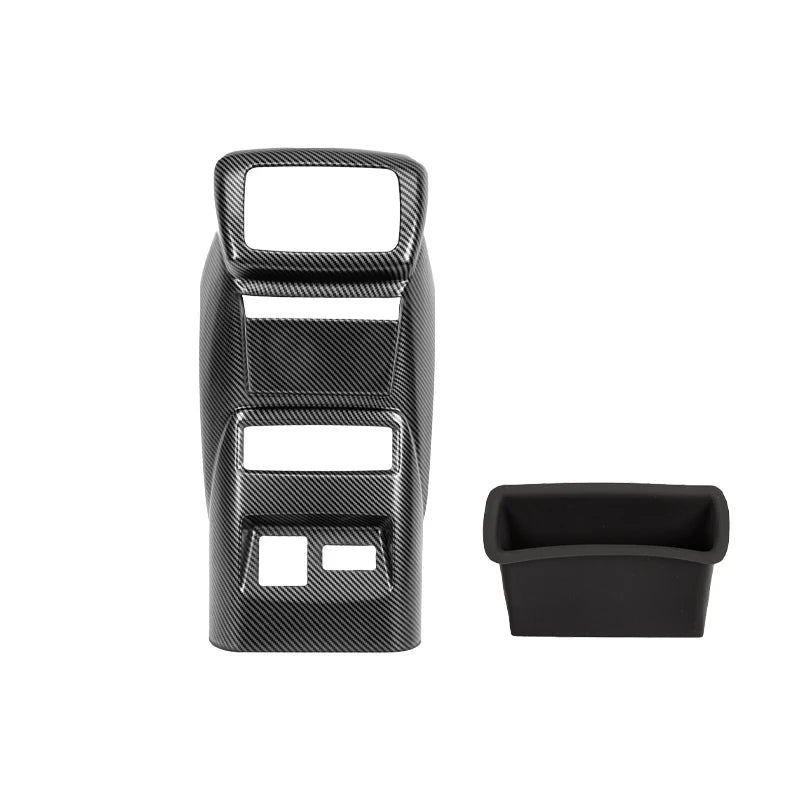 For BYD Shark 6 Accessories Rear Air Vent Cover Armrest Back Anti-kick Protective Panel ABS Material Matte Black Car Accessories