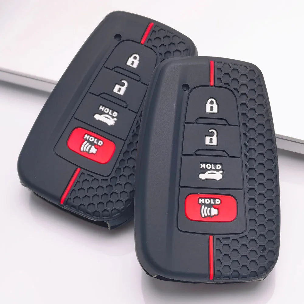 Silicone Remote Car Key Case Cover for Toyota CHR Camry Corolla RAV4 Highlander C-HR Prius Land Cruiser Prado Shell Accessories