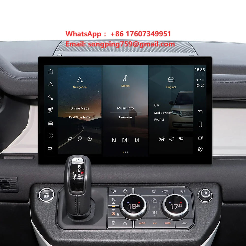 For 2018-2024 Land Rover Defender 13.3" Android Touch Screen Wireless CarPlay Built-in GPS Navigation for 1 Year