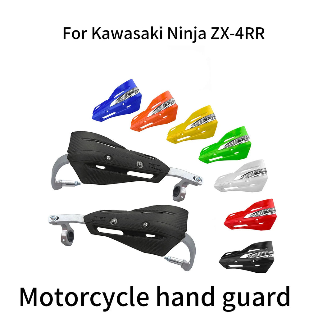 For Kawasaki Ninja ZX-4RR Universal Motorcycle Handguards Aluminum Alloy Handlebar Protector Wind Deflector Brush Guard
