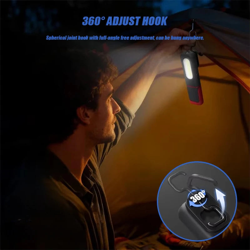 VOLODYMYR Adjustable Bright COB LED Checking Lamp Handheld Work Light Portable for Auto Care Repair Check Polish Car Wash
