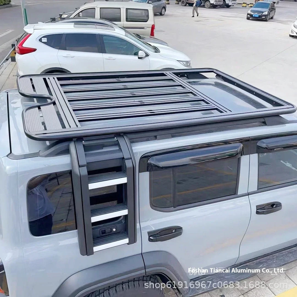 2025 New Car Roof Rack Platform Expansion Bar Load Carrier Aluminum Luggage Rail Rack for Jishi Rox Polestones 01 Accessory Part
