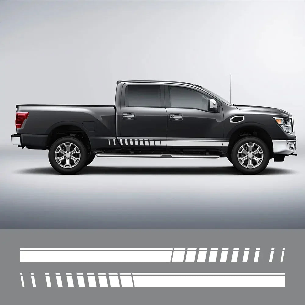 Car Door Side Sticker Pickup Stripe Style Decor Decal Auto Tuning Accessories For Nissan Titan Toyota Hilux Ford F150 Isuzu Dmax