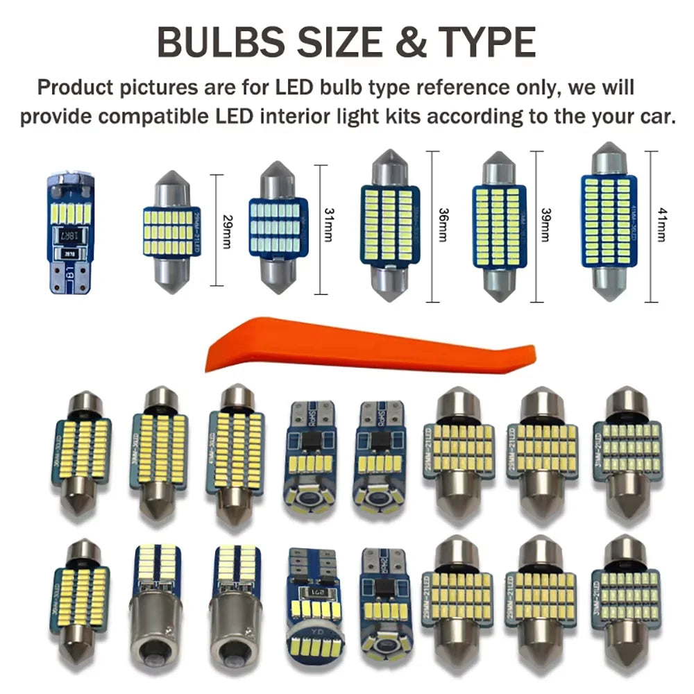 Premium Bright LED Interior Light Kit for Toyota Land Cruiser 80 1990-1997 1991 Dome Map Trunk Car Lamps with Canbus No Error