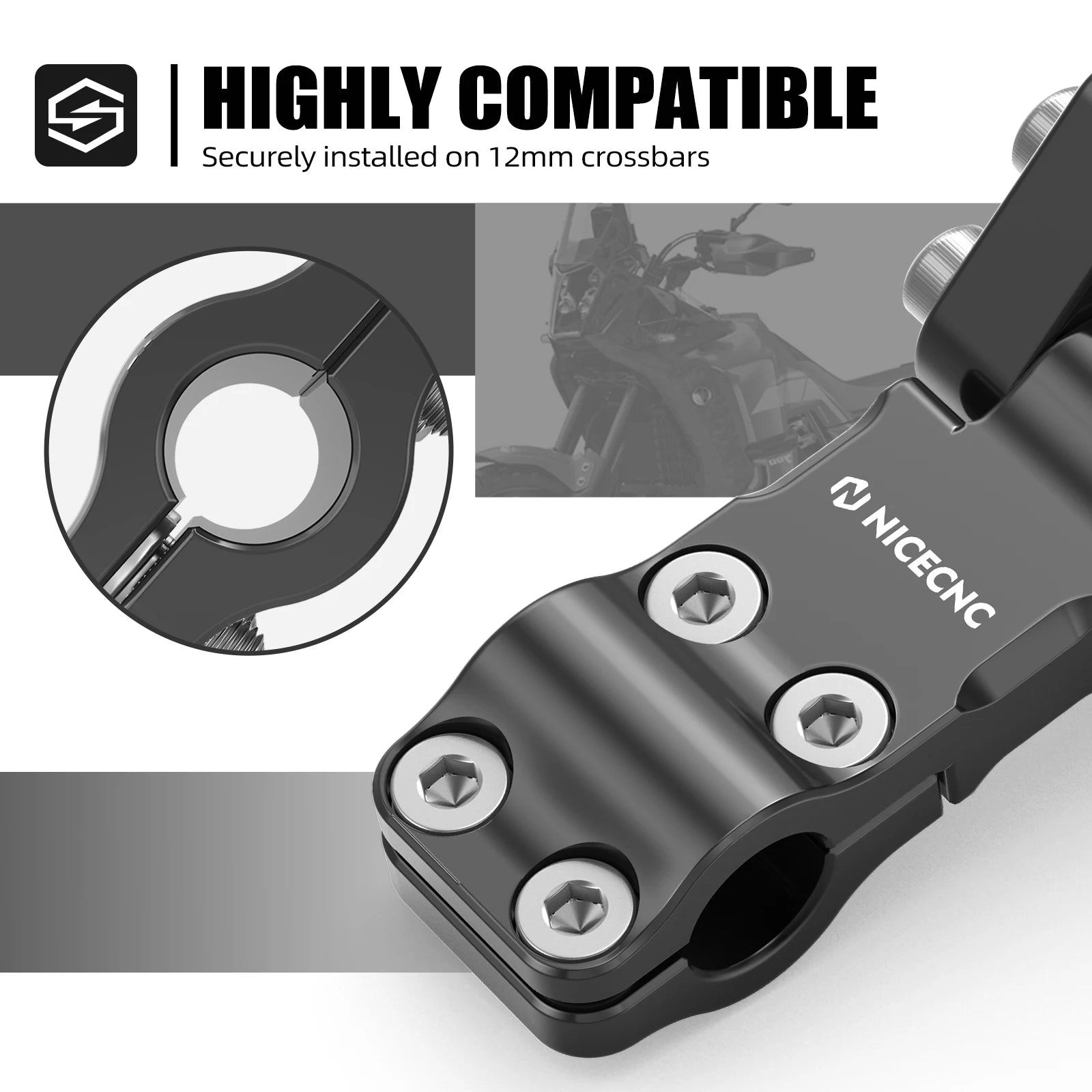 Universal For Yamaha Tenere 700 XTZ07 T700 Motorcycle GPS Holder Navigation Mount Adjustable For BMW R1200GS R1250GS R1300GS