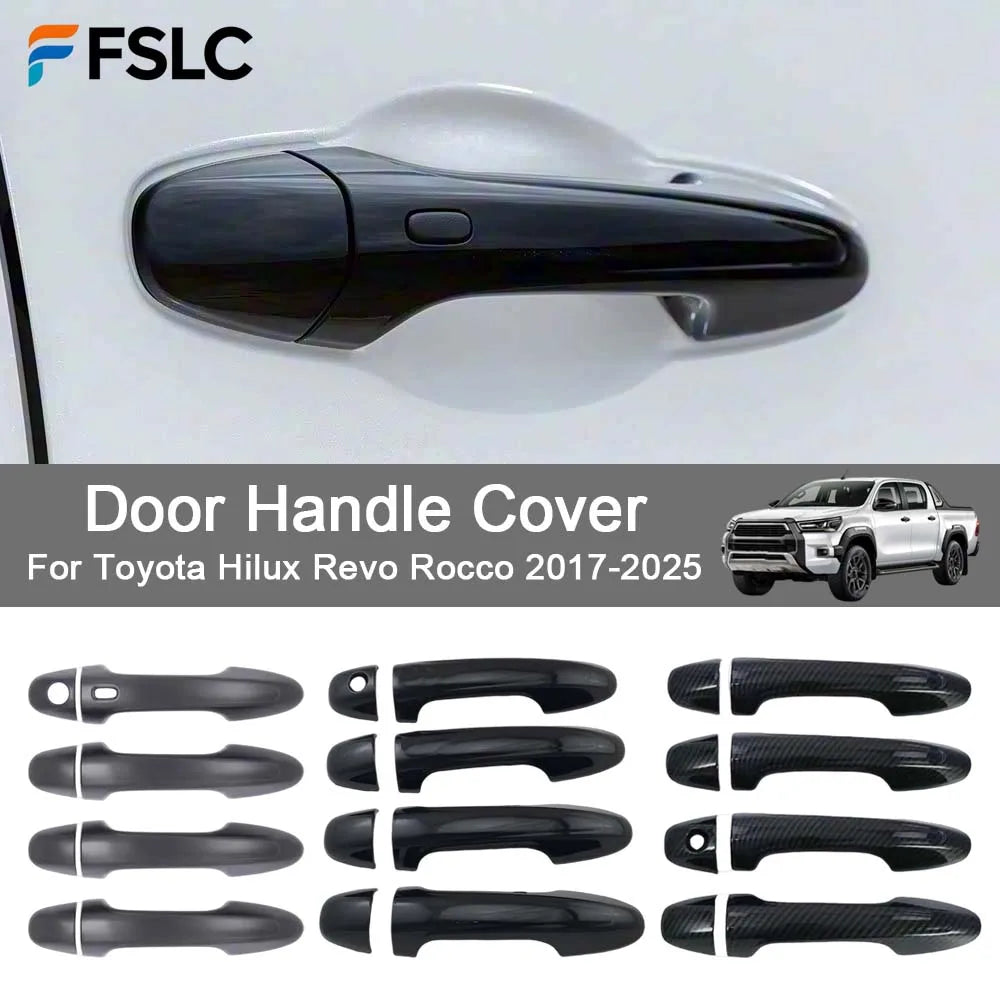 Car Decoration Door Handle Cover For Toyota Hilux Revo Rocco 2017-2025 Cars Accessories Styling Upgrade Modify A Car