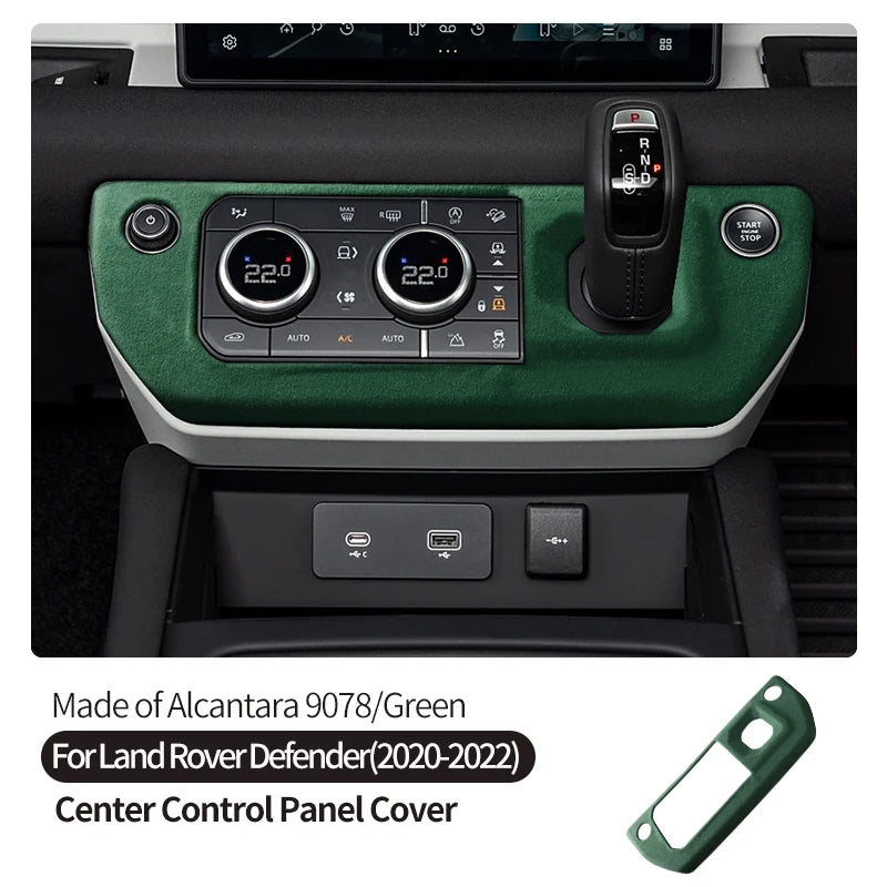 Made of Alcantara Suede Interior Central Gear Lever Console Lid Sheath Shell Cover For Land Rover DEFENDER 2020-2022 Accessories