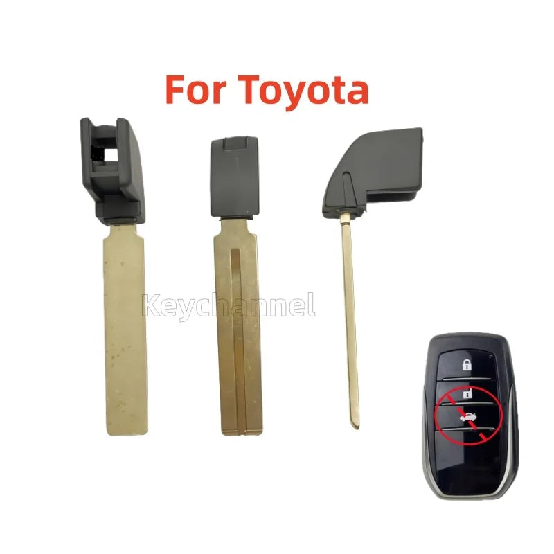 10pcs TOY40 Car Smart Key Blade Keyless Remote Blank Single Emergency Key Blade for Toyota Hilux Fortuner Land Cruiser  Sienna