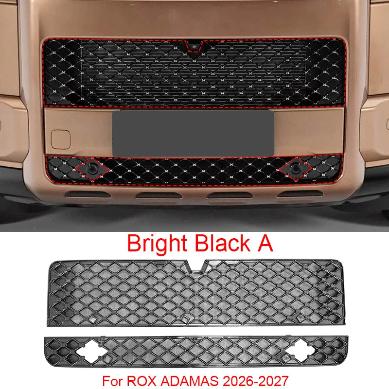 Car Replace Front Upper Lower Grille  Buckle Insect Proof Net For ROX 01 ADAMAS 2024-Present Bumper Center Intake Grille Cover