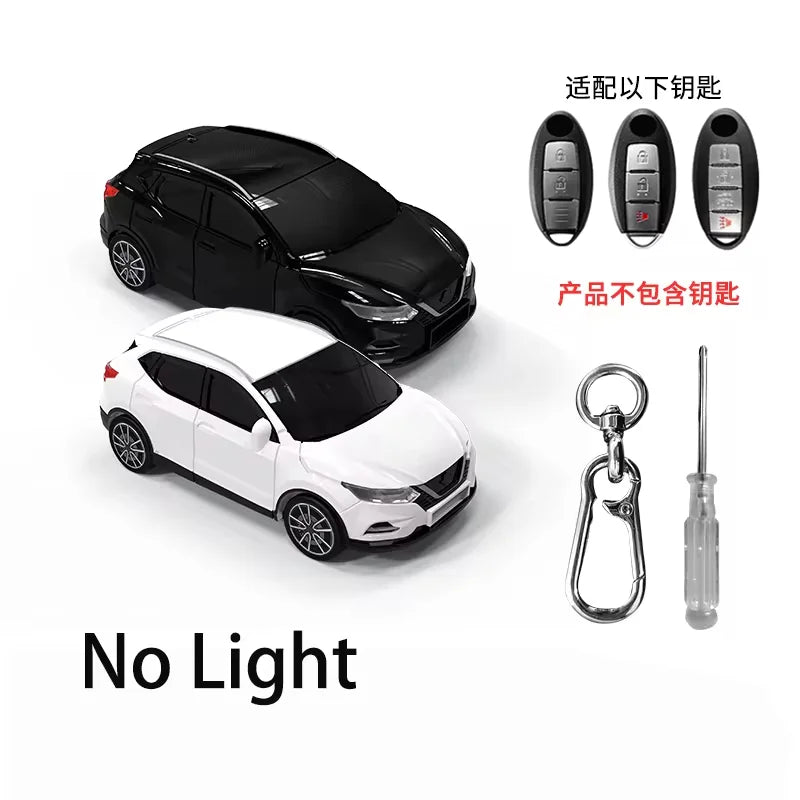 Creative Key Case for Nissan Qashqai Car Model 3 4 Button for J11 J10 X Trail T32 Versa Note Patrol Remote Smart Car Key Cover