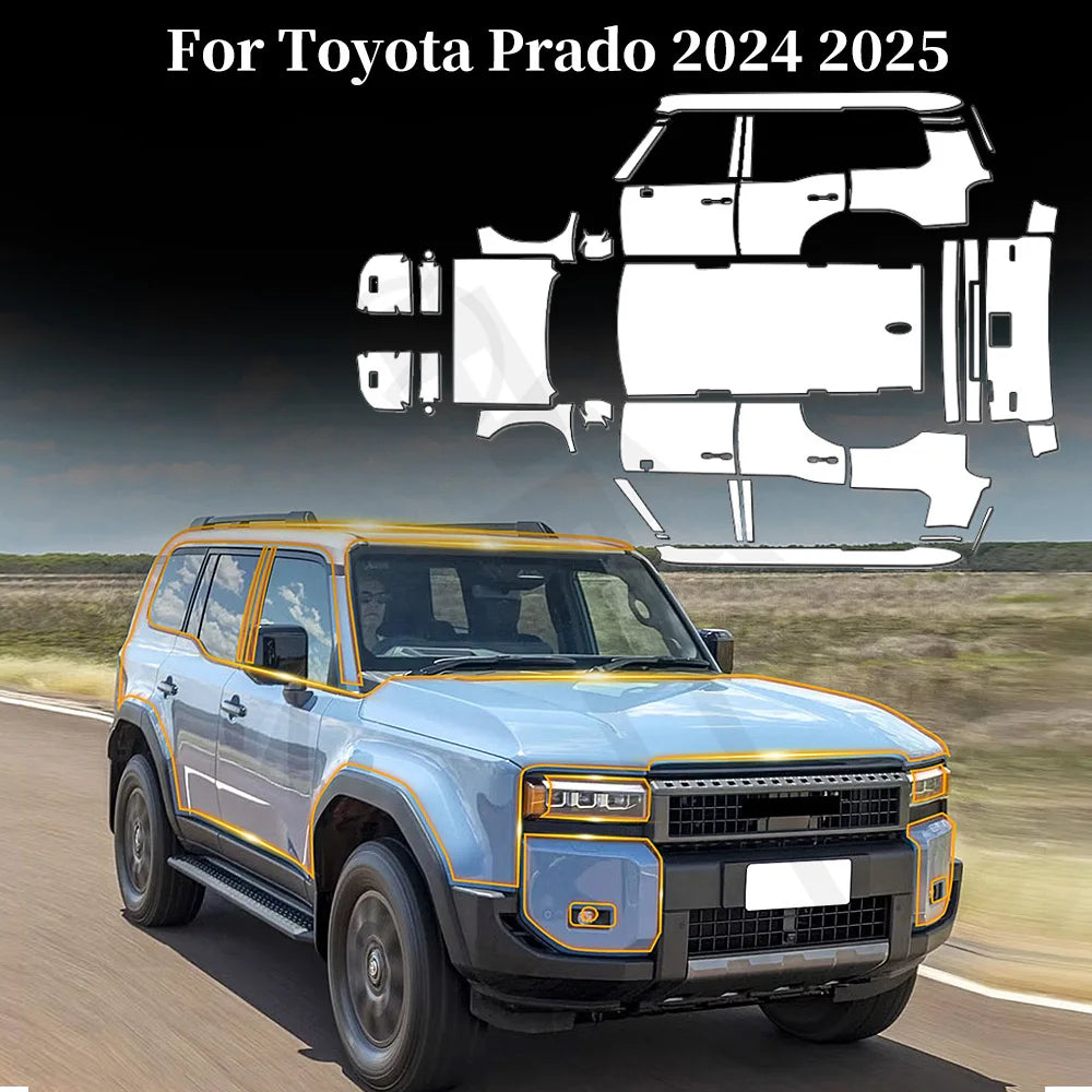 9Mil TPU Anti-scratch For Toyota Land Cruiser J250 LC250 Prado 2024 2025 Car Paint Protection Film Pre-cut Clear PPF Invisible