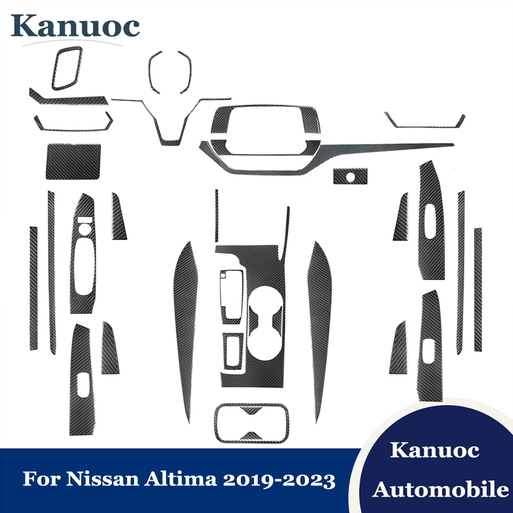 Car imitation Carbon Fiber Sticker For Nissan Altima 2019 2020 2021 2022 2023 Car interior Decorative accessories