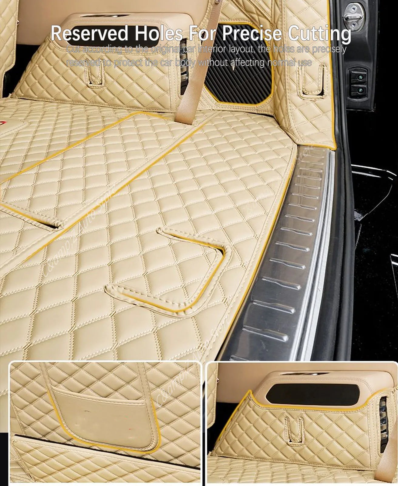 Car Rear Trunk Mat For BYD Leopard 8 Denza B8 2025 2026 2027 6SEAT 7SEAT Leather Cover Cargo Liner Rug Boot Pad Auto Accessories
