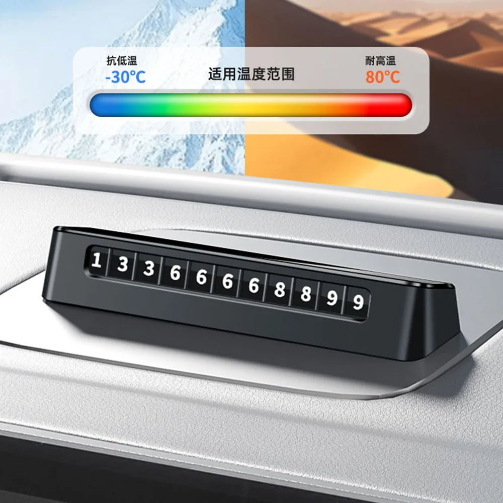 Dual Number Temporary Parking Sign Fit For Rox Adamas 01 2025 2026 Acrylic Mobile Phone Sign Interior Modification Supplies