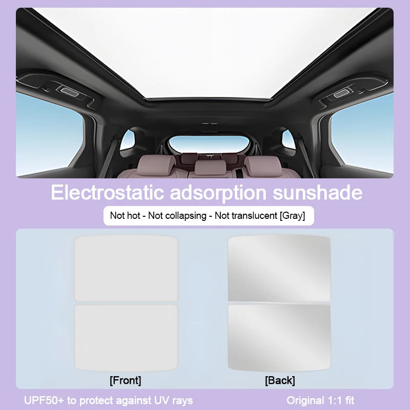 For Rox Polestones 01 2026 2025 2024 2023 Electrostatic Adsorption Sun Visor Roof Sunshade Accessories Interior Sun Protection