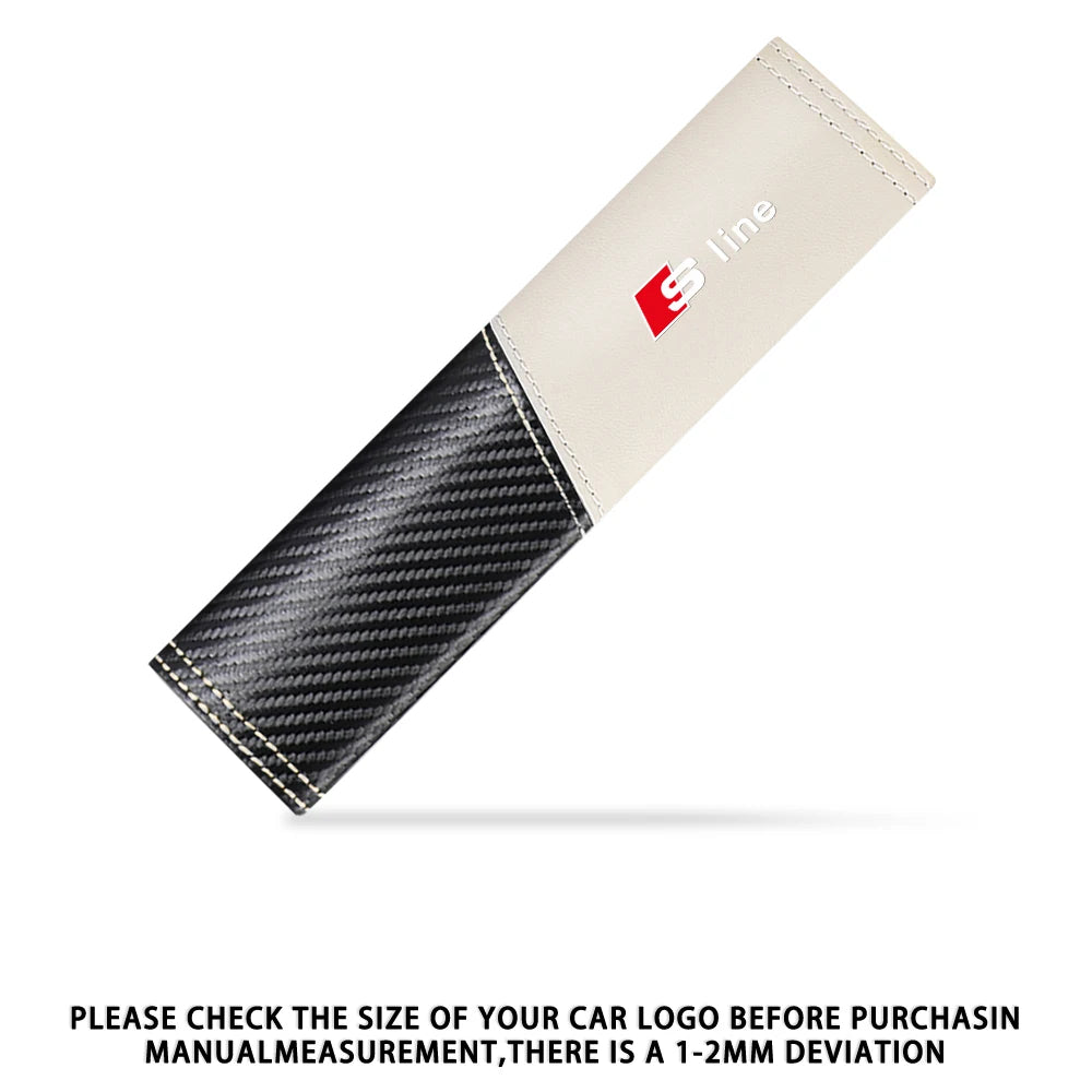 1Pcs Car Seat Belt Shoulder Carbon fiber Protector Pads For Audi Sline TT Q1 Q2 Q3 Q4 Q5 Q6 Q7 A1 A2 A3 A4 A4L A5 A6 A7 A8 A8L