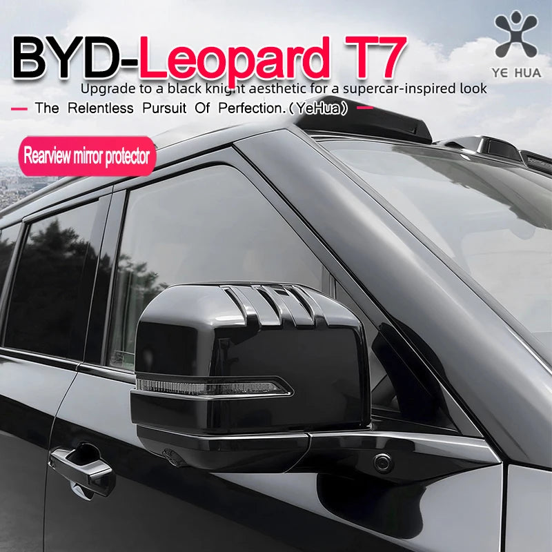 For BYD 2025-26 Formula Leopard 7 Rearview Mirror Protective Cover ABS Anti Scratch Collision Appearance Decorative Reverse Mirr