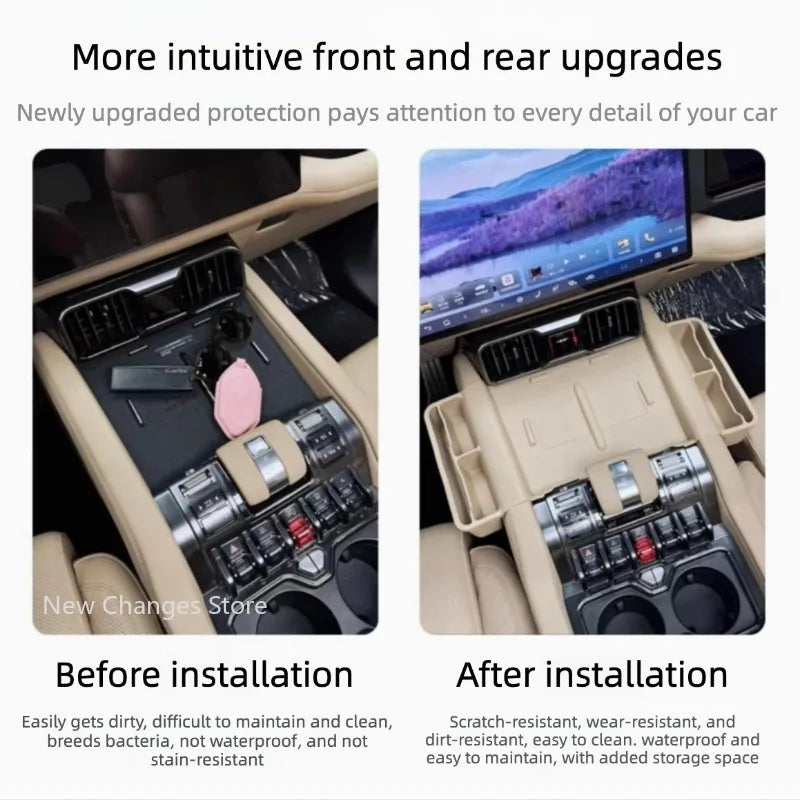 For BYD Denza B8 2024 2025 Models Wireless Charging Silicone Pad Central Control Storage Box Modify Accessories