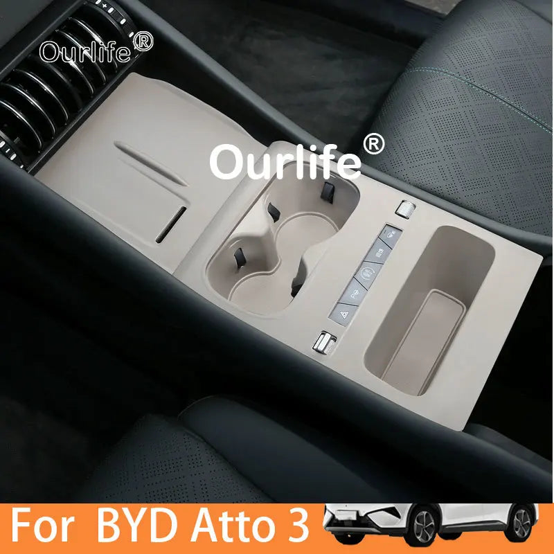 Center Console Silicone Pad,For BYD Atto 3 Evo Accessories 2026,Strong Anti-Slip Waterproof Splash-Proof Temperature-Resistant