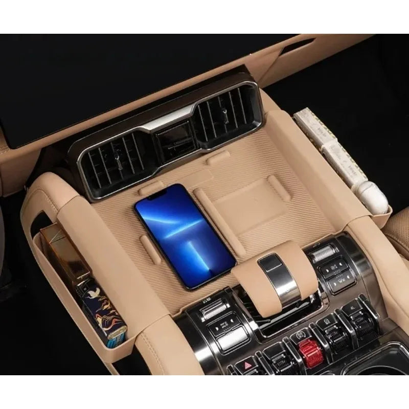 For BYD Leopard 8 Auto Wireless Charging Silicone Pad Modified Auto Center Control Anti-skid Pad Storage Box Upgrade Parts