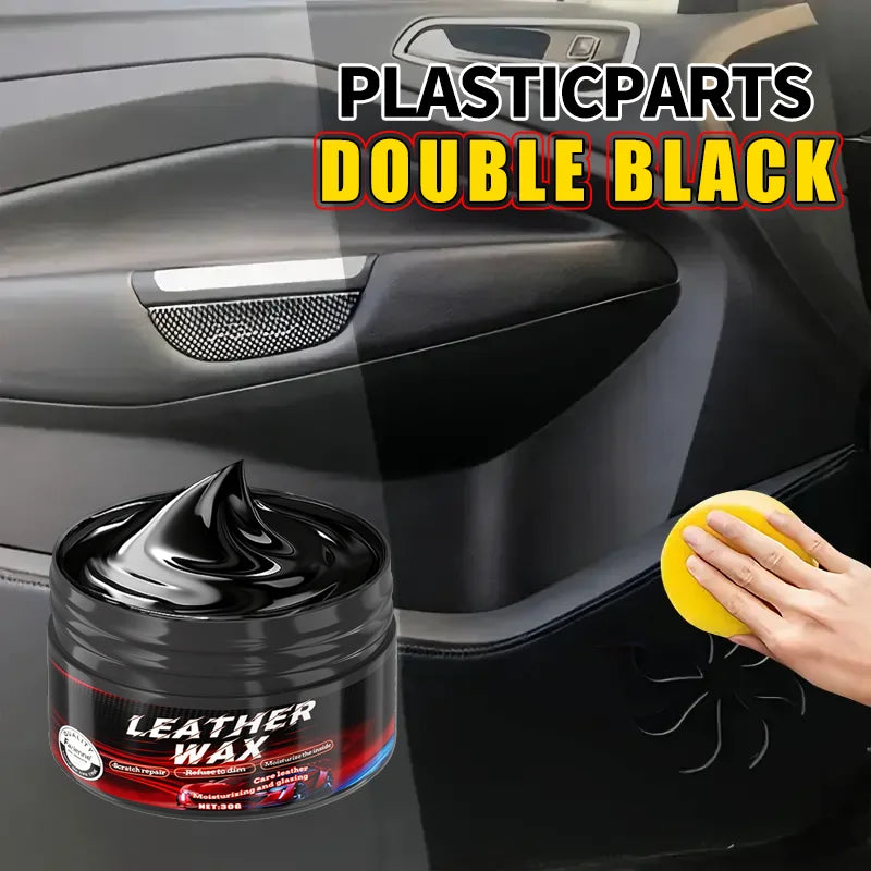 Car Leather Wax Rubber Plastic Restorer Long Lasting Shine UV Waterproof Anti Aging Tire Dashboard Interior Seat Care Coating