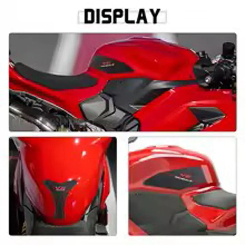 For Motorcycle Side/Top Tank Pad For Ducati Panigale V2/S  2025+ Rubber Non-slip Sticker Fuel Tank Anti Scratch Decal Sticker