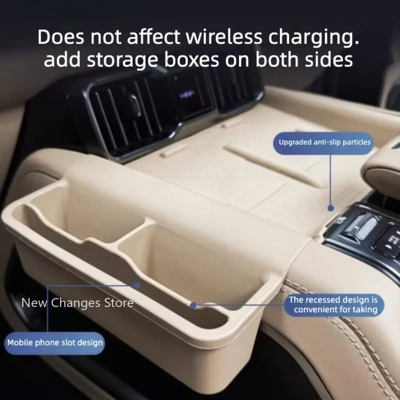 For BYD Denza B8 2024 2025 Models Wireless Charging Silicone Pad Central Control Storage Box Modify Accessories