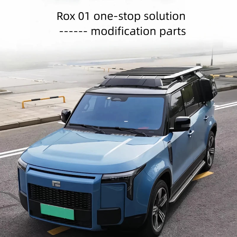 Rox 01 Aluminum Alloy Side Bag Platform Ladder Performance Parts for -Road Appearance Modification Roof Rack Framecustomcustom