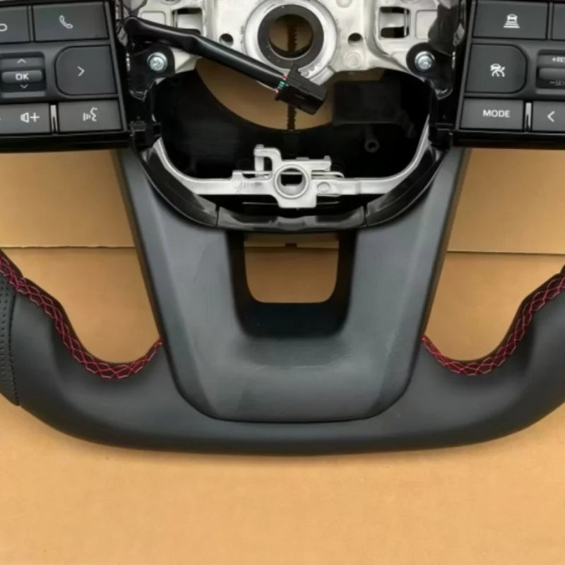 Leather Steering Wheel For Toyota Crown Land Cruiser 200 300 Hilux Fortuner Camry Land FJ Cruiser Gr Corolla Hiace Supra Mk5