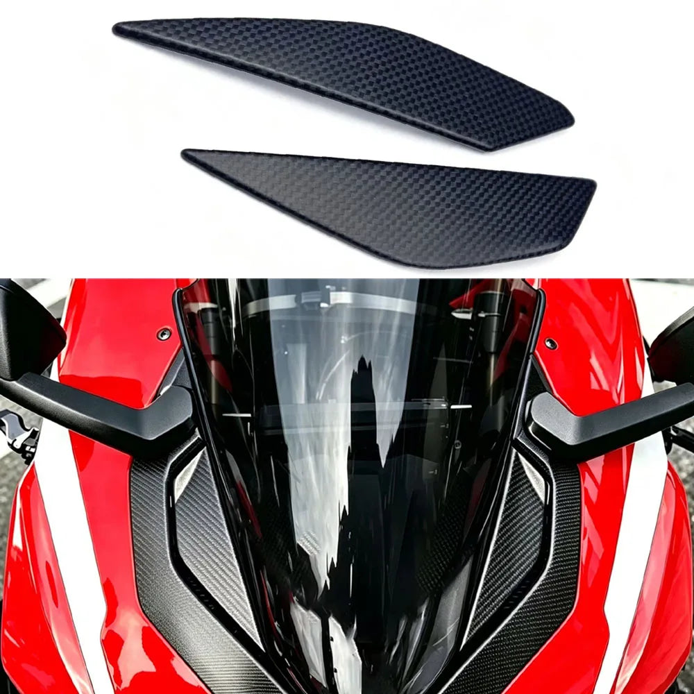New For DUCATI Panigale V4 V4S V4R 2018-2023 Carbon Fiber Rear Mirror Cover Front Fairing Motorcycle Modified Parts Decorate Cap