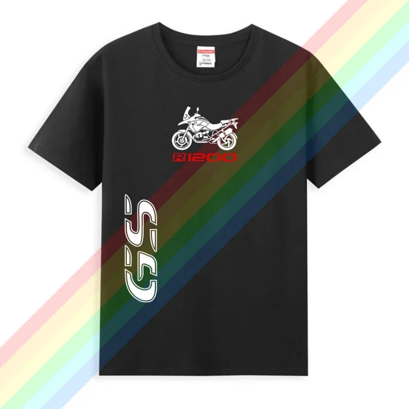 New Hot Sale Summer 100% Cotton for 1250 GS Exclusive for BMW Fans Motorrad R1250GS T Shirt Men Hip Hop Streetwear T-shirt S-3XL