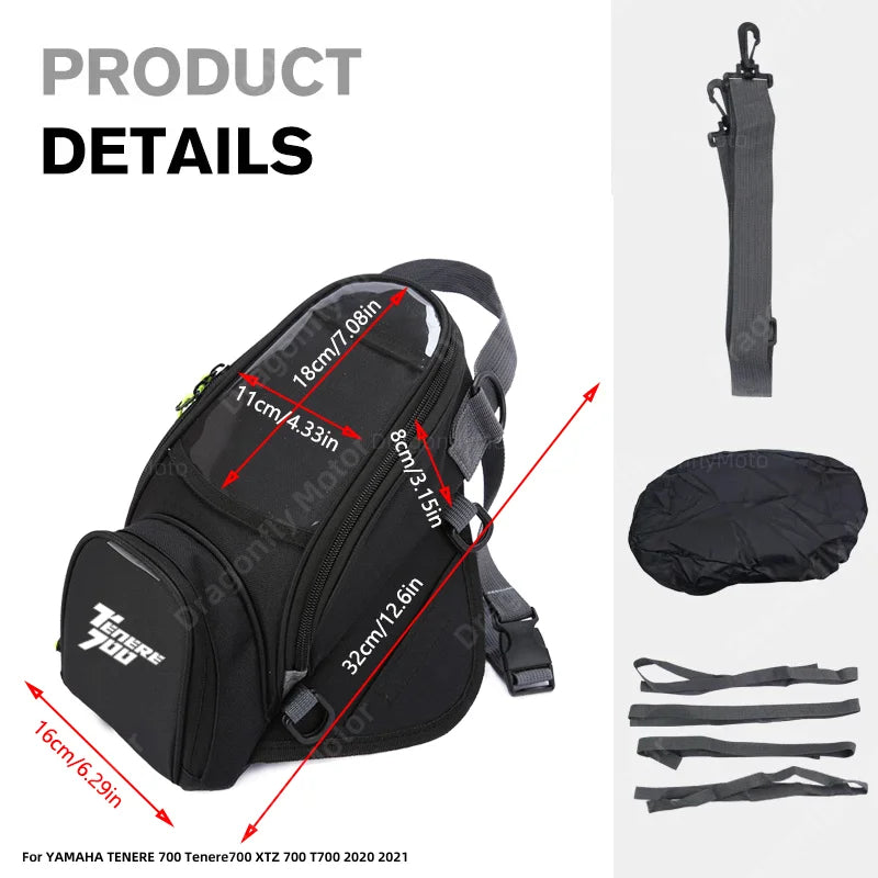 Motorcycle Fuel Bag Mobile Phone Navigation Tank For YAMAHA TENERE 700 Tenere700 XTZ 700 T700 2020 Small Oil Reservoit Package