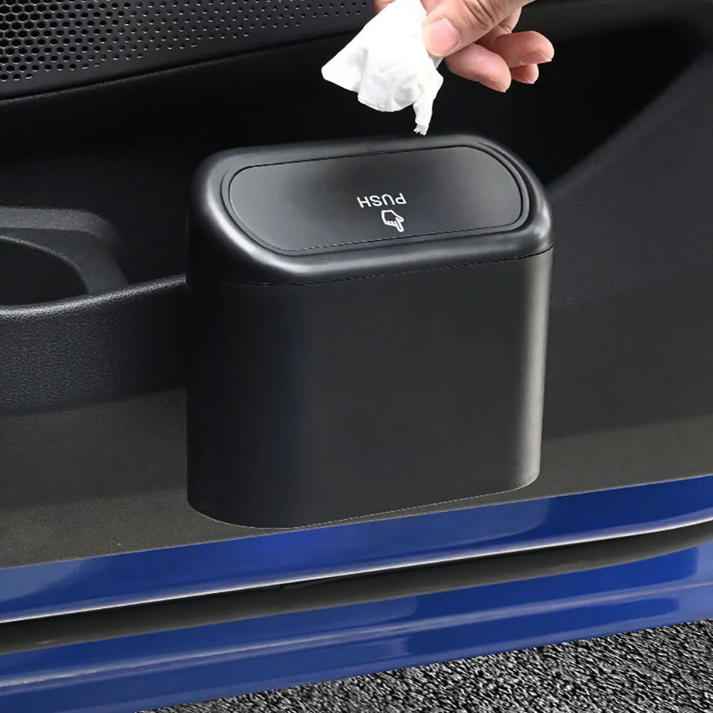 Hanging Car Trash Can Vehicle Garbage Dust Case Storage Box For BAIC JISHI Rox Adamas 2026 Square Pressing Trash Bin Accessories