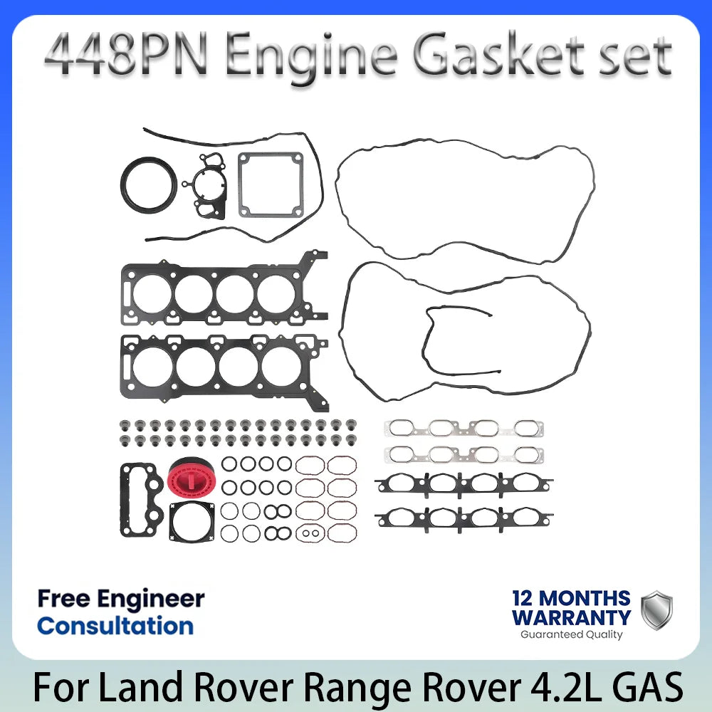 طقم إصلاح الحشية الكامل OE LR006645 لمحرك لاند روفر 448PN 4.2L 4.2 L T V8 غاز قطع غيار استبدال الحشية 05-13
