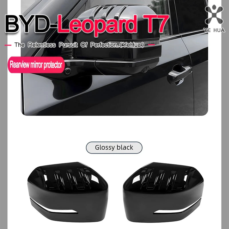 For BYD 2025-26 Formula Leopard 7 Rearview Mirror Protective Cover ABS Anti Scratch Collision Appearance Decorative Reverse Mirr