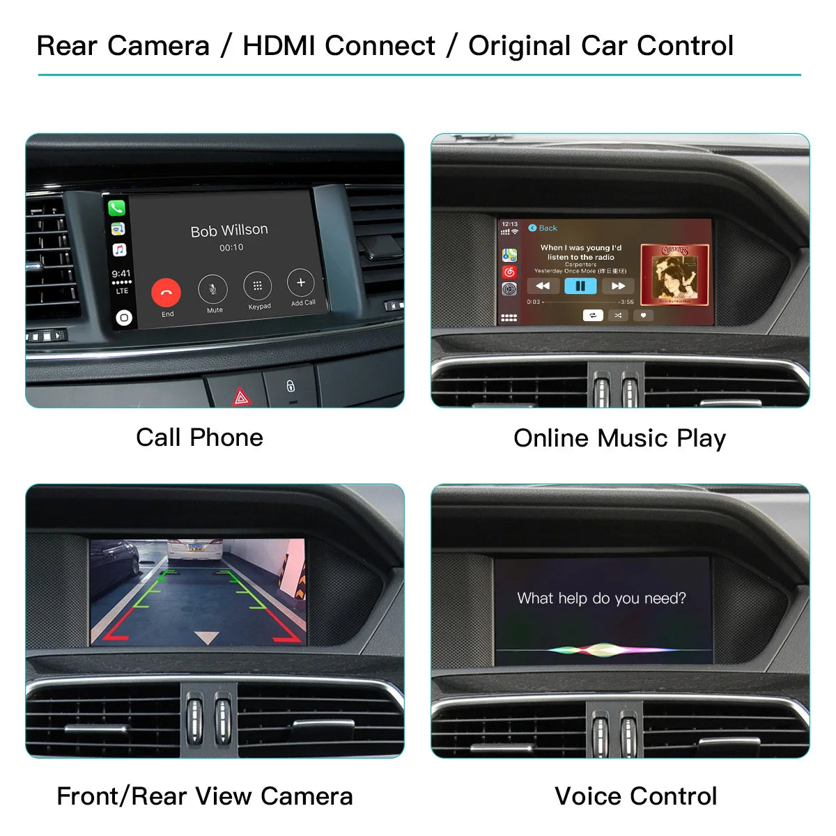 Android Auto CarPlay Mirror Link Airplay NTG4.5/NTG5.0 Wireless For Mercedes-Benz ML/GL W166/X166 2012-2015  Siri