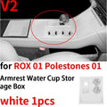 Center Control Storage Box Wireless Charging Panel Armrest Water Cup Storage Box for ROX 01 Polestones 01 Accessories 2023-2025