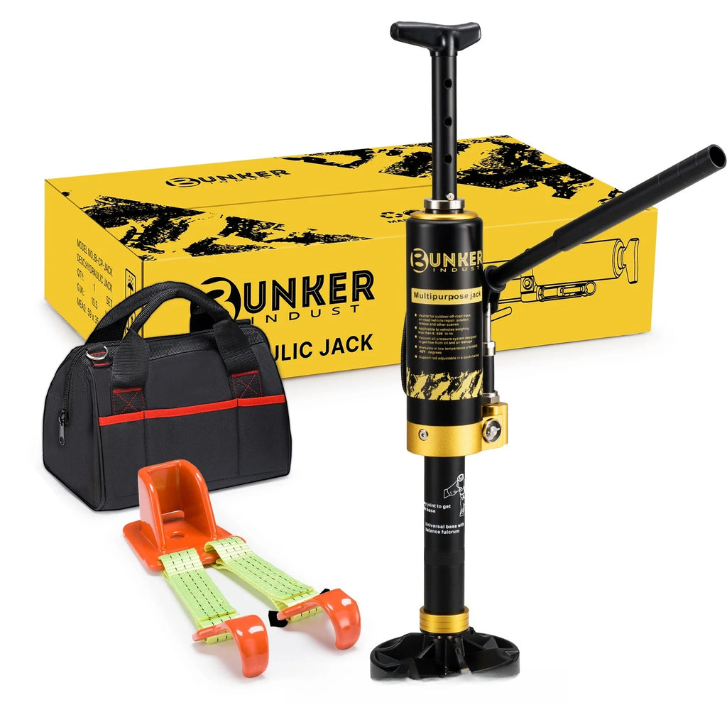 BUNKER INDUST Heavy Duty 19400lbs Portable Hydraulic Recovery Jack for Off-Road Vehicles 4x4 Truck Emergency Rescue Tool