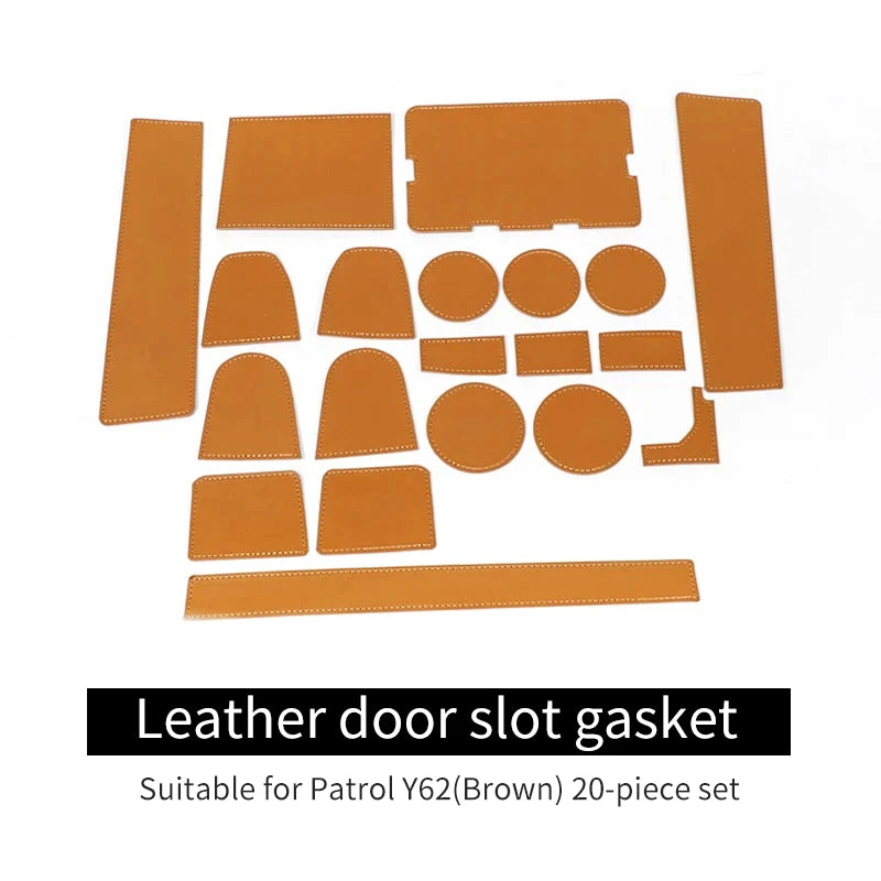 For Nissan Patrol Y62 Water Cup Storage Box Mat Non-Slip Interior Design Accessories Modification Protective Cleaning Pad 2020