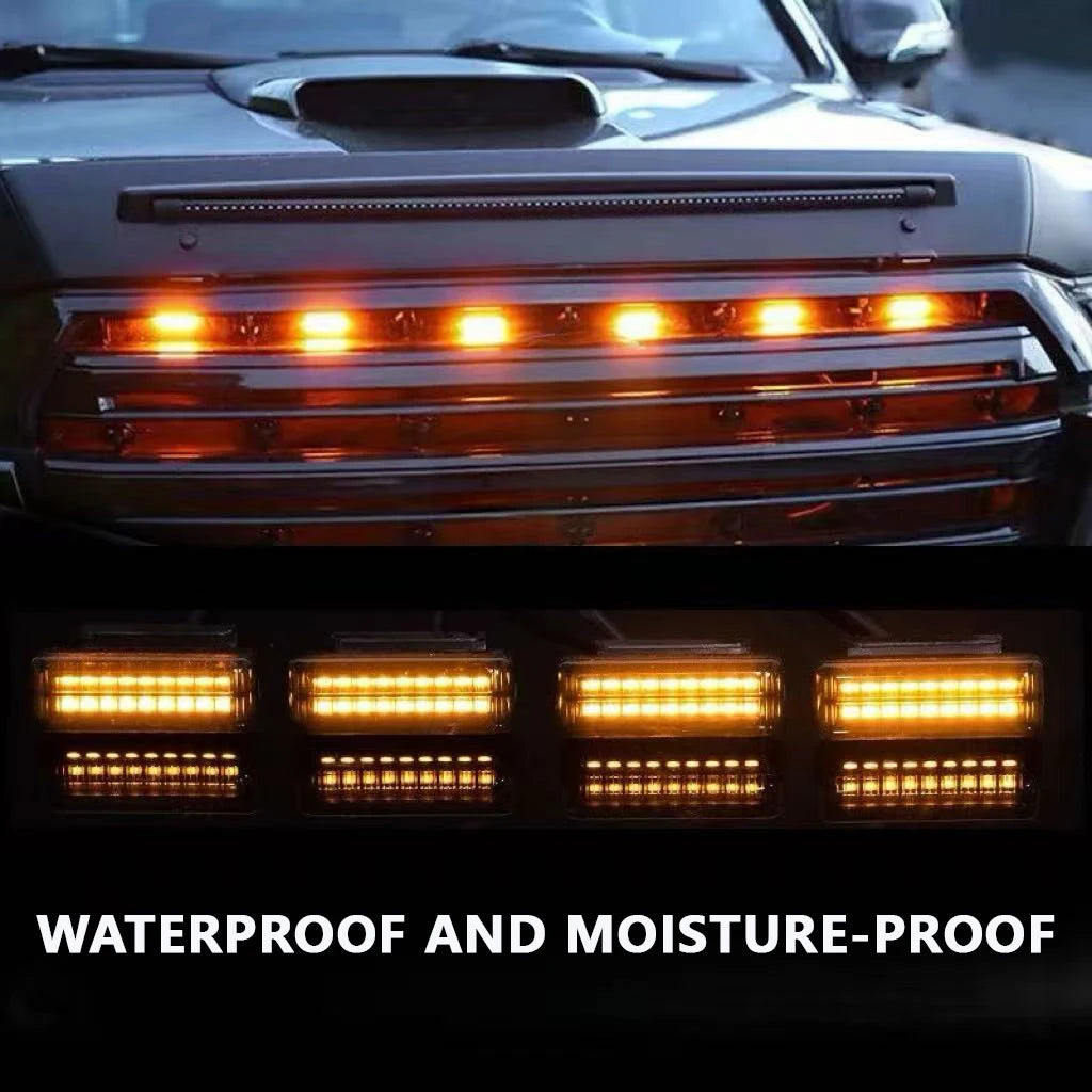 18LED Front Grille Light FOR BYD LEOPARD 8 DENZA B8 Car Daytime Running Light Wheel Eyebrow Lamp For Pickup Offroad 12V