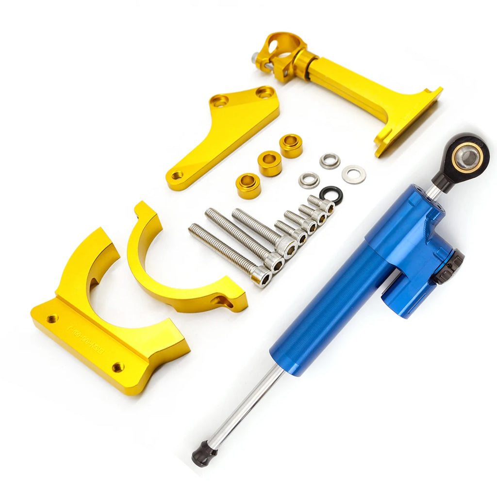 For Kawasaki ER6N ER6F Ninja 650R 2006-2008 Motorcycle Aluminum Steering Damper  2007Stabilize Bracket Support Mounting Kit