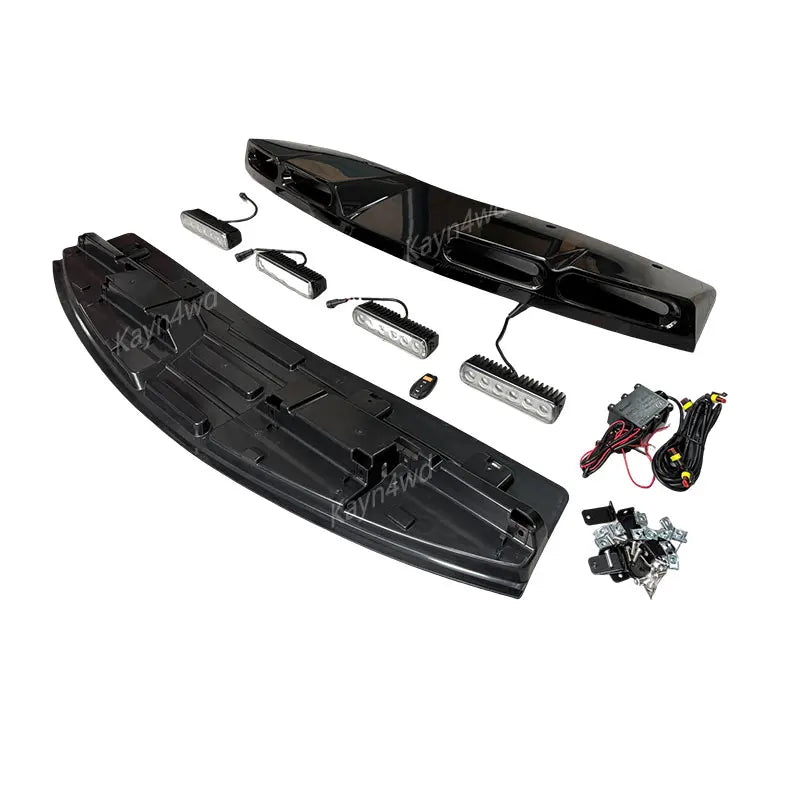 Off Road 4x4 Accessories Roof Top Light Bar Roof Spoiler With 4 LED DRL Lamp For 2020-2025 Land Rover L663 Defender 90 110 130