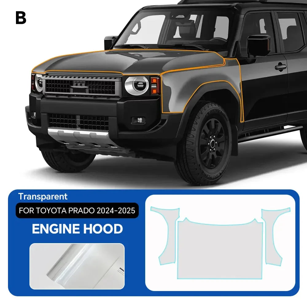 9Mil TPU Anti-scratch For Toyota Land Cruiser J250 LC250 Prado 2024 2025 Car Paint Protection Film Pre-cut Clear PPF Invisible